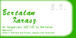 bertalan karasz business card
